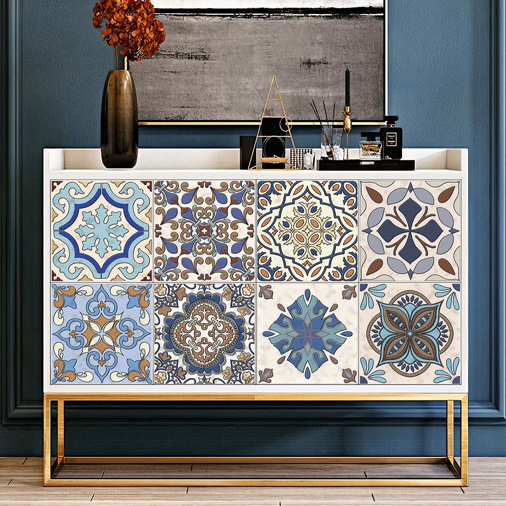 10pcs Crystal Tile Self-adhesive 3D Wall Sticker Kitchen Wallpaper Murals Waterproof Sticker for Living Room Bathroom Decoration