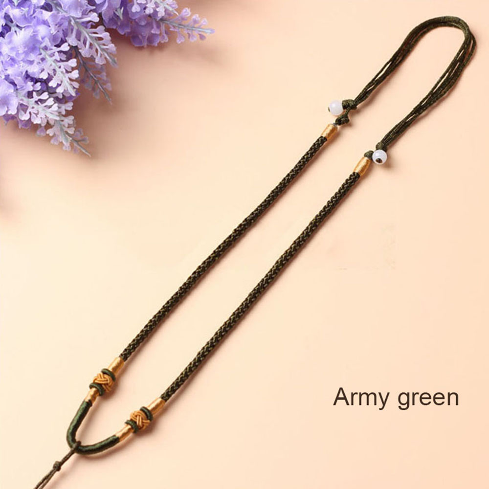 Oppoaqui pingente corda de cristal, pingente corda de malha, 1 peça, acessórios de joias para mulher, moda 2020: army green