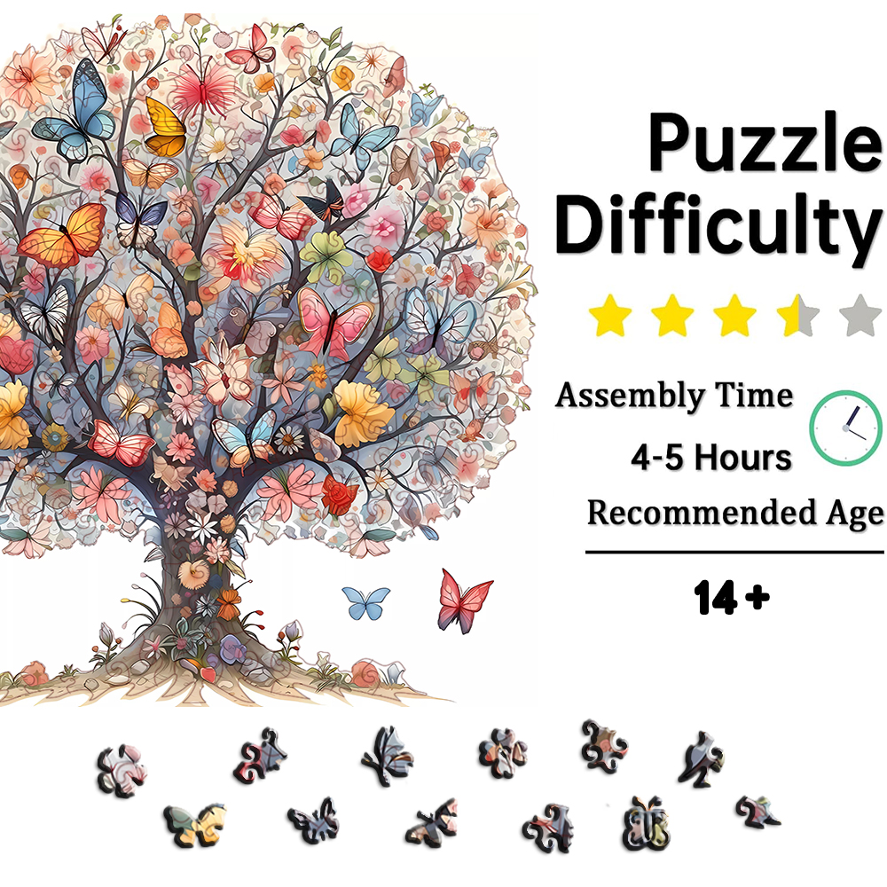 Albero della vita - Puzzle in legno, forma irregolare, estremamente difficile da assemblare giocattolo, regalo per la decorazione della casa, giocattolo interessante per adulti,