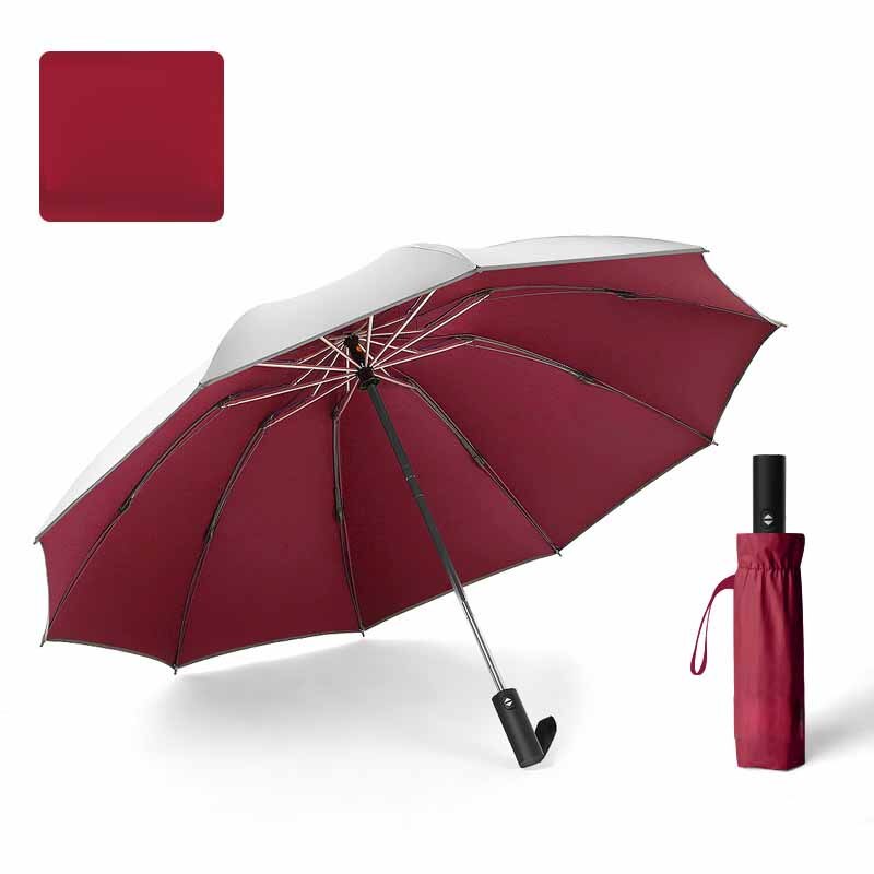 Parapluie inversé/parapluie de voyage Portable coupe-vent, parapluie à 10 nervures, ouverture/fermeture automatique, bandes réfléchissantes pour la sécurité de la nuit: 6