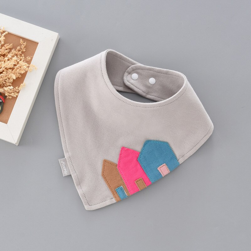 Baby speeksel handdoek baby driehoek slabbetjes eten voor meisjes jongens zachte katoenen stof cartoon: Wat 082f