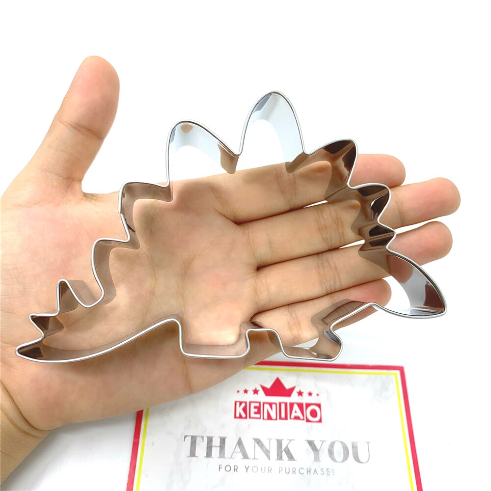 KENIAO Stegosaurus Cookie Cutter-12.8x8.2 cm-Dinosaurus Biscuit en Fondant Cutter-Rvs