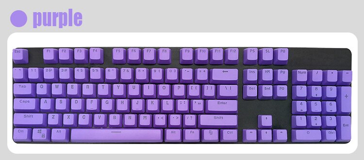 PBT w języku angielskim Languag108 Keyscaps klucze różnorodność kolorów wyborów dla Cherry klawiatura mechaniczna mx nakładka na klucz przełączniki: purple PBT