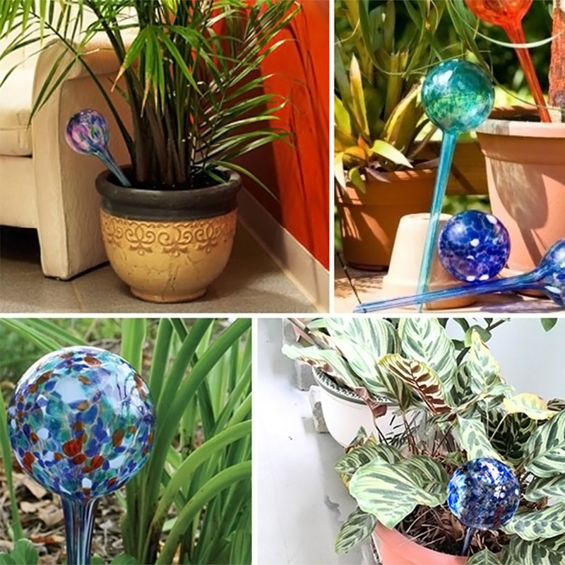 Automático de riego por goteo bombilla de riego bolas perezoso Hydro bonsái de jardinería herramientas B85C