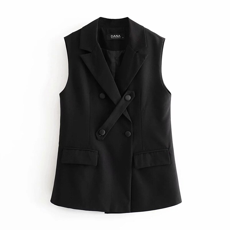 LVWOMN Women Vest Casual Summer Big Size Cotton Sleeveless Vest With Pockets Office Female Outerwear Chic Top