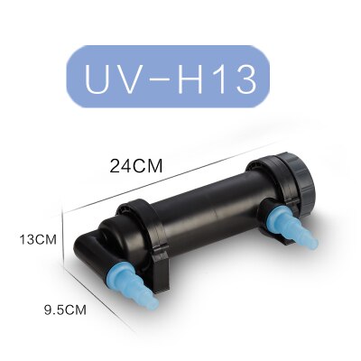 JEBO 36W UV Sterilizer Lamp Light Ultraviolet Filter Clarifier Water Cleaner For Coral Koi Fish Pond, Aquarium UV Lamp: 13WExternal germicid