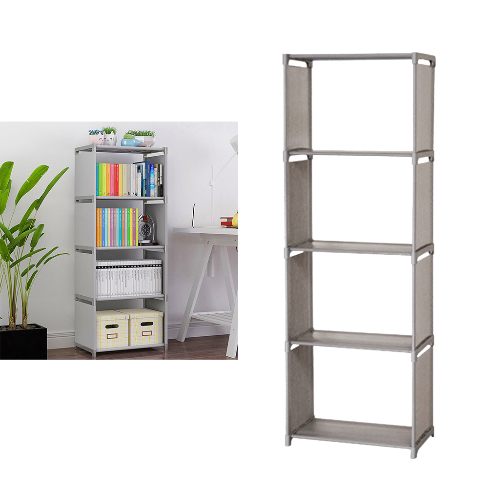 Stor bokhylla, modern förvaringshylla, tidskriftshållare, träbokhylla, displayhållare, skrivbord, snyggt boende