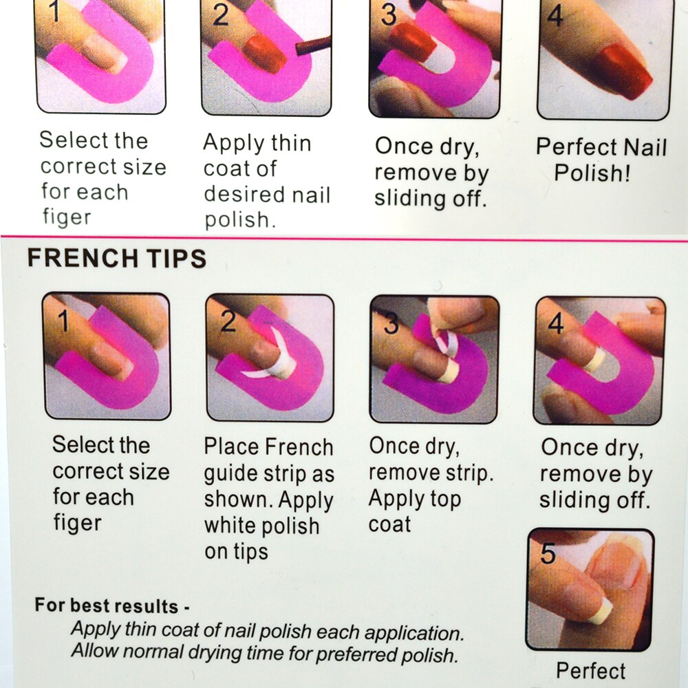 26 stk/pakke pink fransk negle manicure klistermærke tips fingercover neglelak skjold beskytter til salon værktøj sanj 112