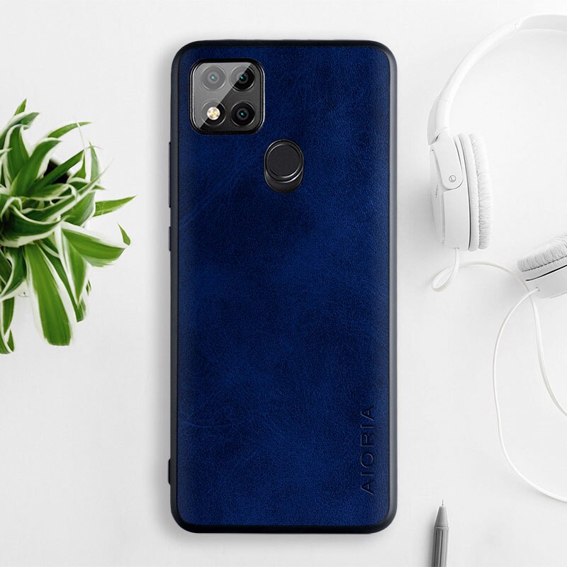 Case Voor Xiaomi Redmi 9C Nfc Luxe Vintage Leather Skin Telefoon Cover Voor Xiaomi Redmi 9c Case Funda Business Coque capa