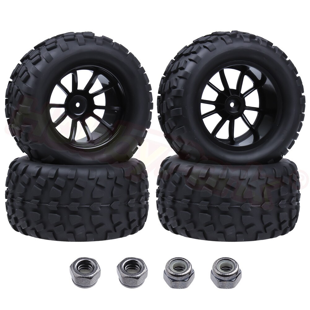4 stuks RC Rubber Banden en Wielen met Spons voor RC 1/10 Schaal Modellen RC Auto HSP Off Road Monster truck 94111 94108 94188: Type 7240