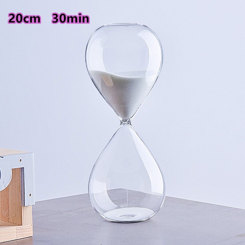 Minuterie en verre transparent, 5/30 minutes, horloge, plusieurs couleurs, décoration pour la maison et la voiture, de: 30min