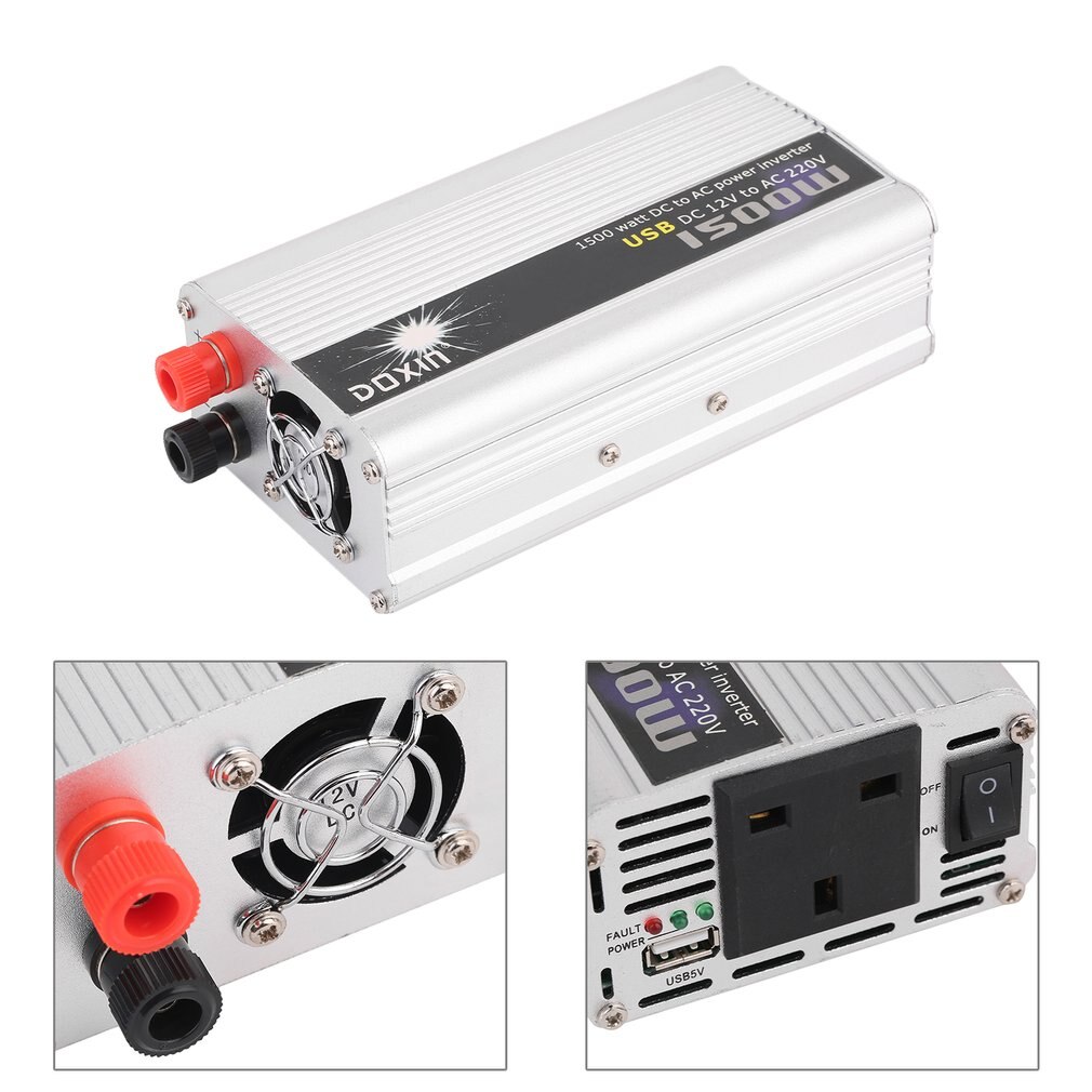 DX-GAX 1500W Auto Inverter DC 12V To AC 220V Car Modified Power Converter Sine Wave Car Adapter Auto Power Converter