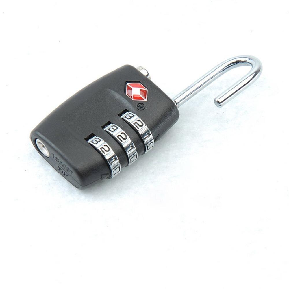 Security Code Padlock 3 Digits Combination Lock Black Lock Gym Cabinet Lock Luggage Check-In Travel