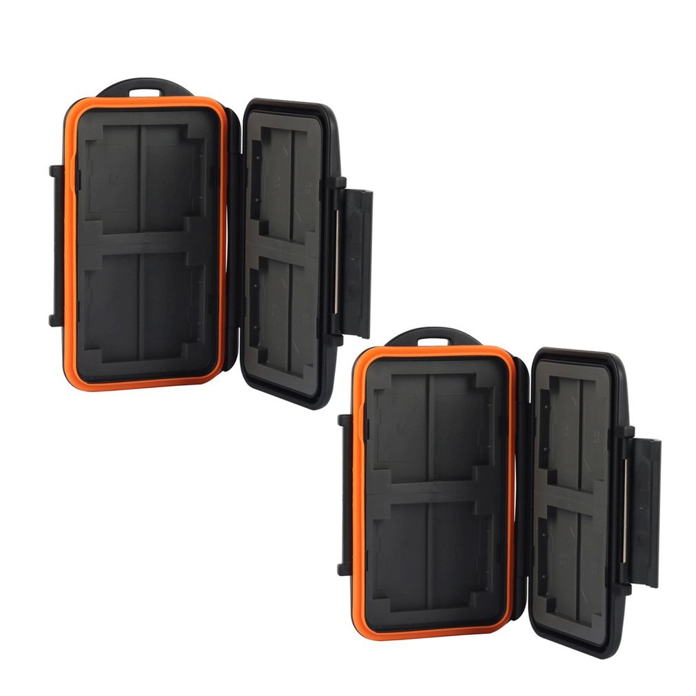 Suporte protetor impermeável da caixa de armazenamento do transporte do cartão de memória anti-choque para o cartão de memória digital seguro 8