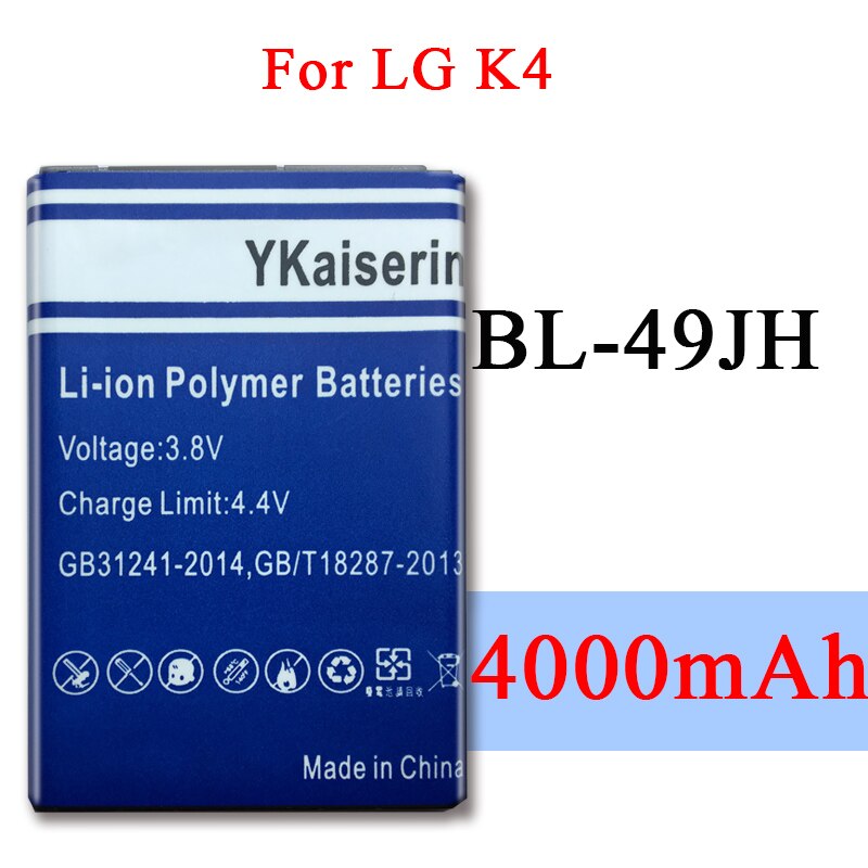 Remplacement de Batterie De Téléphone BL-49JH 1940mAh Pour LG K3 LS450 K4 K120 Spree K121 K130 K120e K130e Téléphone Batteries + NUMÉRO de Piste