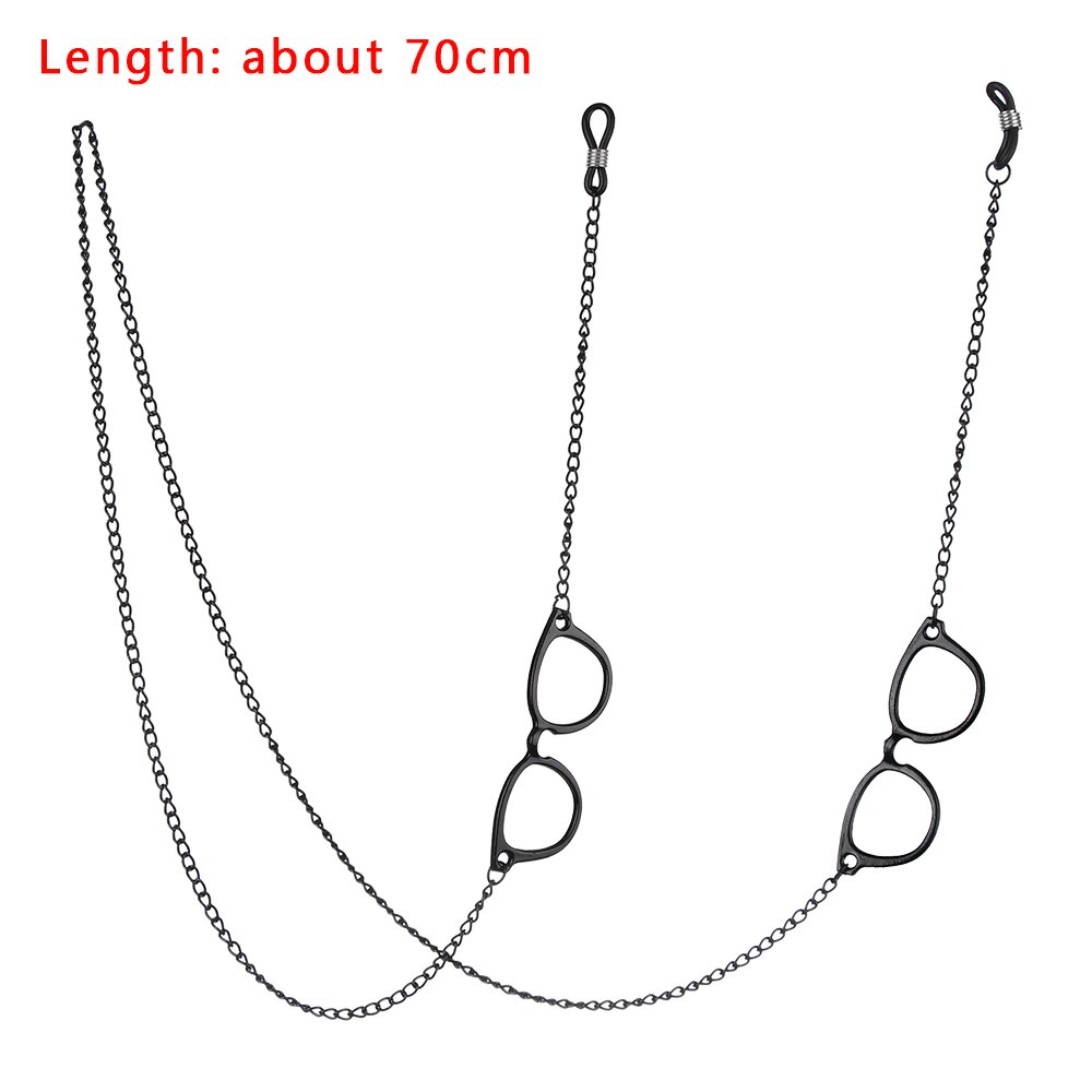 Collar de cadena para gafas de lectura, accesorios antideslizantes con colgante en forma de cadena para anteojos, de Metal, a la , novedad