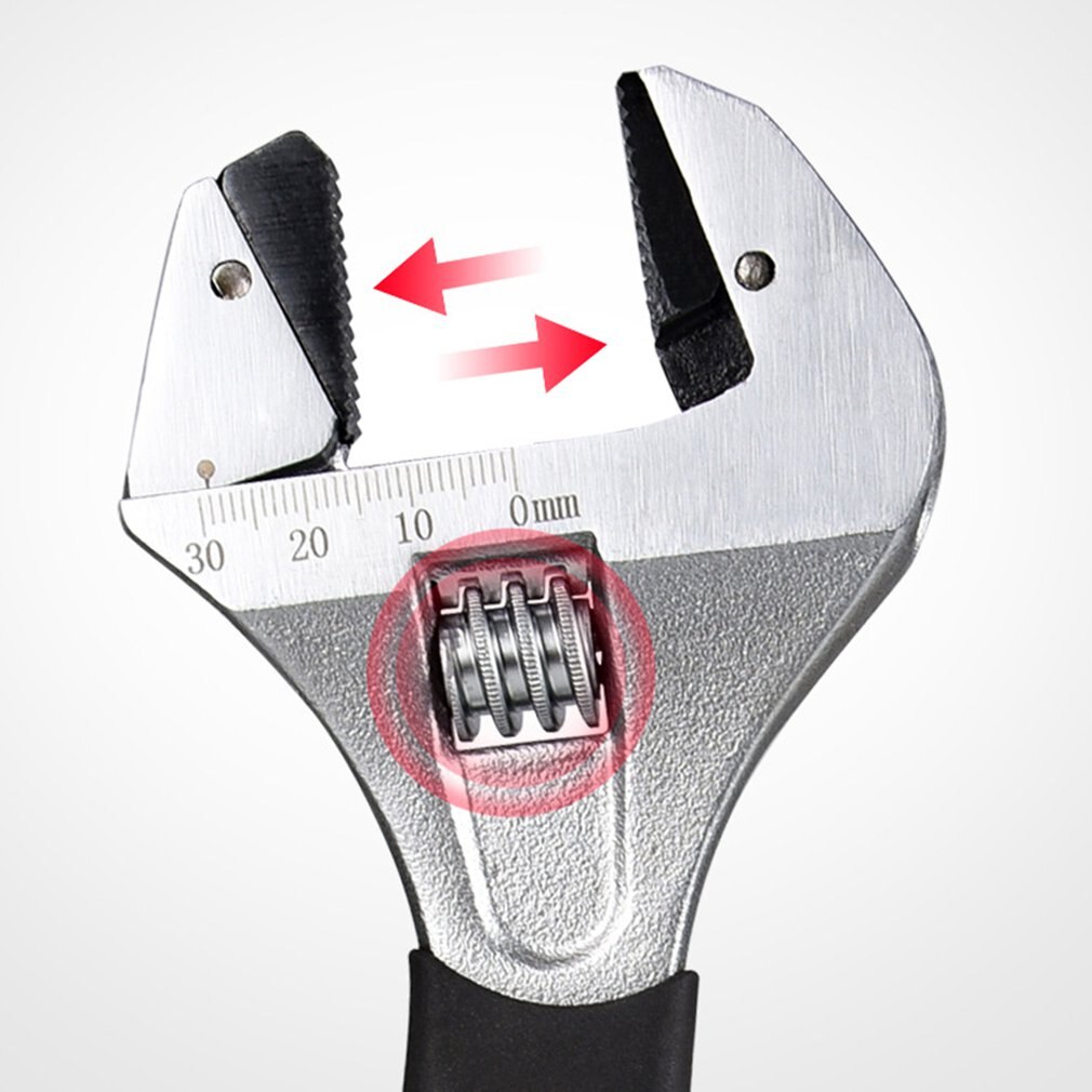 Wide Adjustable Wrench Universal Spanner Key Nut Wrench 10 Inch Large Opening Adjustable Spanner Repair Hand Tools