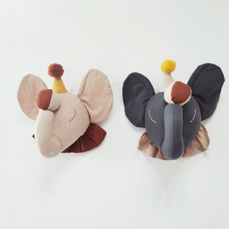 Kinderkamer Decoratie 3D Dier Hoofden Olifant Hoofd Muur Opknoping Decor Voor Kinderkamer Nursery Home Decor Baby Meisjes Kamer decor