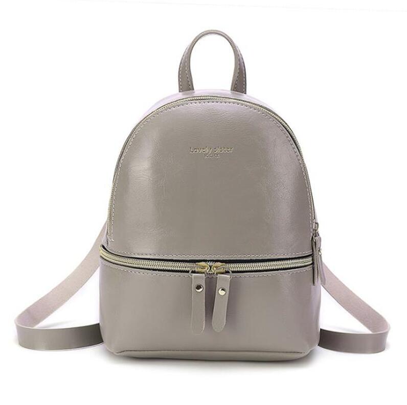 Yogodlns Neue Frauen Rucksack Mini Weichen berühren Multi-Funktion Kleine Rucksack Weibliche Damen Schulter Tasche Mädchen Handtasche: grau