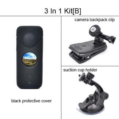 Futerał silikonowy pokrowiec ochronny obudowa ochronna pyłoszczelna czapka futerał do przechowywania folia ekranowa uchwyt do Insta360 One X2 X akcesoria: 3 in 1 kit B