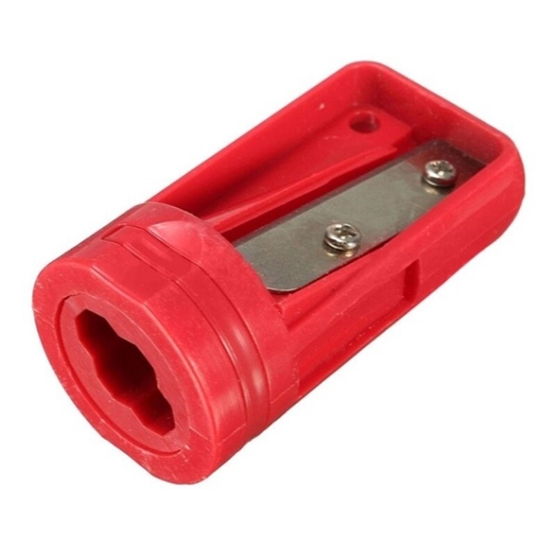 Afilador de lápices de carpintero útil, máquina de afeitar, herramienta de afilado estrecho: Red