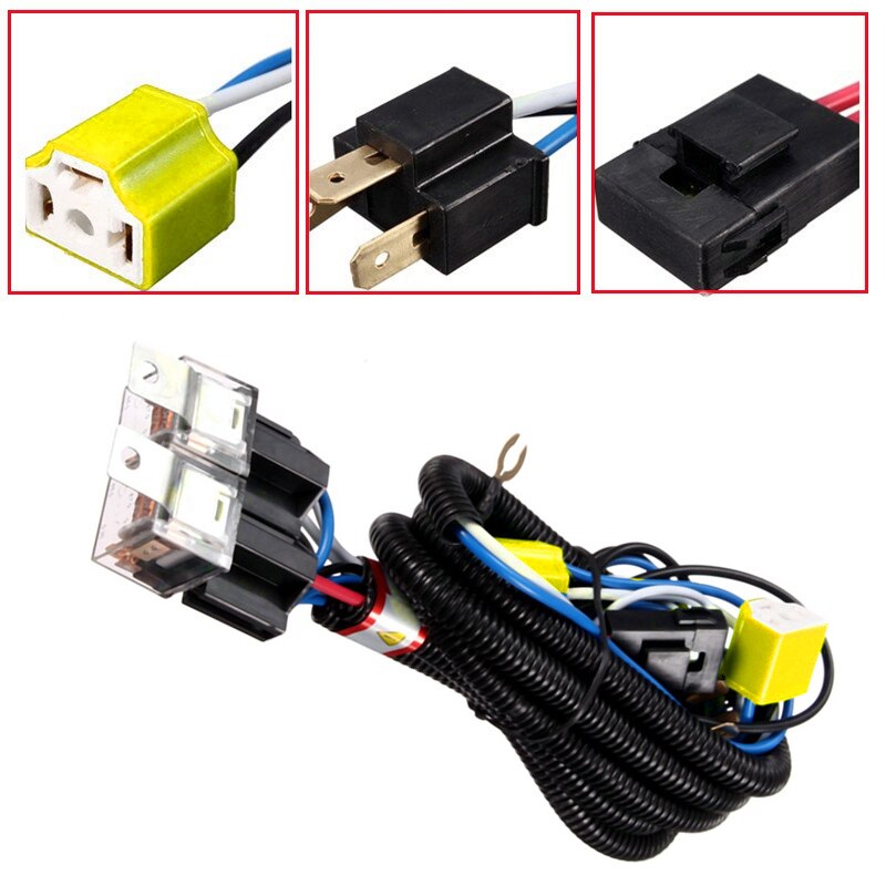H4/9003 phare Booster câble fil harnais connecteur relais fusible prise noir H4 phare connecteur fusible prise économie d'énergie