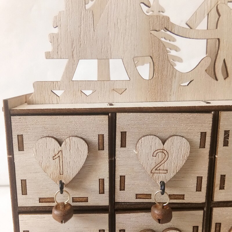Wooden Box Storage Box Seasonal Ornaments Occasions Jewelry Advent Calendar DIY Christmas Storage Home Decor