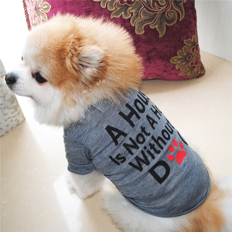 Love Cat Clothes Cotton Pet T Shirts Clothing For Cats Kittens Vest Small Dog Clothes Mommy Daddy Vest Gatos Pet Clothing 35S1: L / Silver