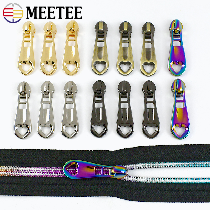 10-30Pcs 3# 5# Sewing Zippers Sliders for Nylon Zipper Bag Purses Zipper Pulls Head Repair Kit DIY Garment Sewing Accessories