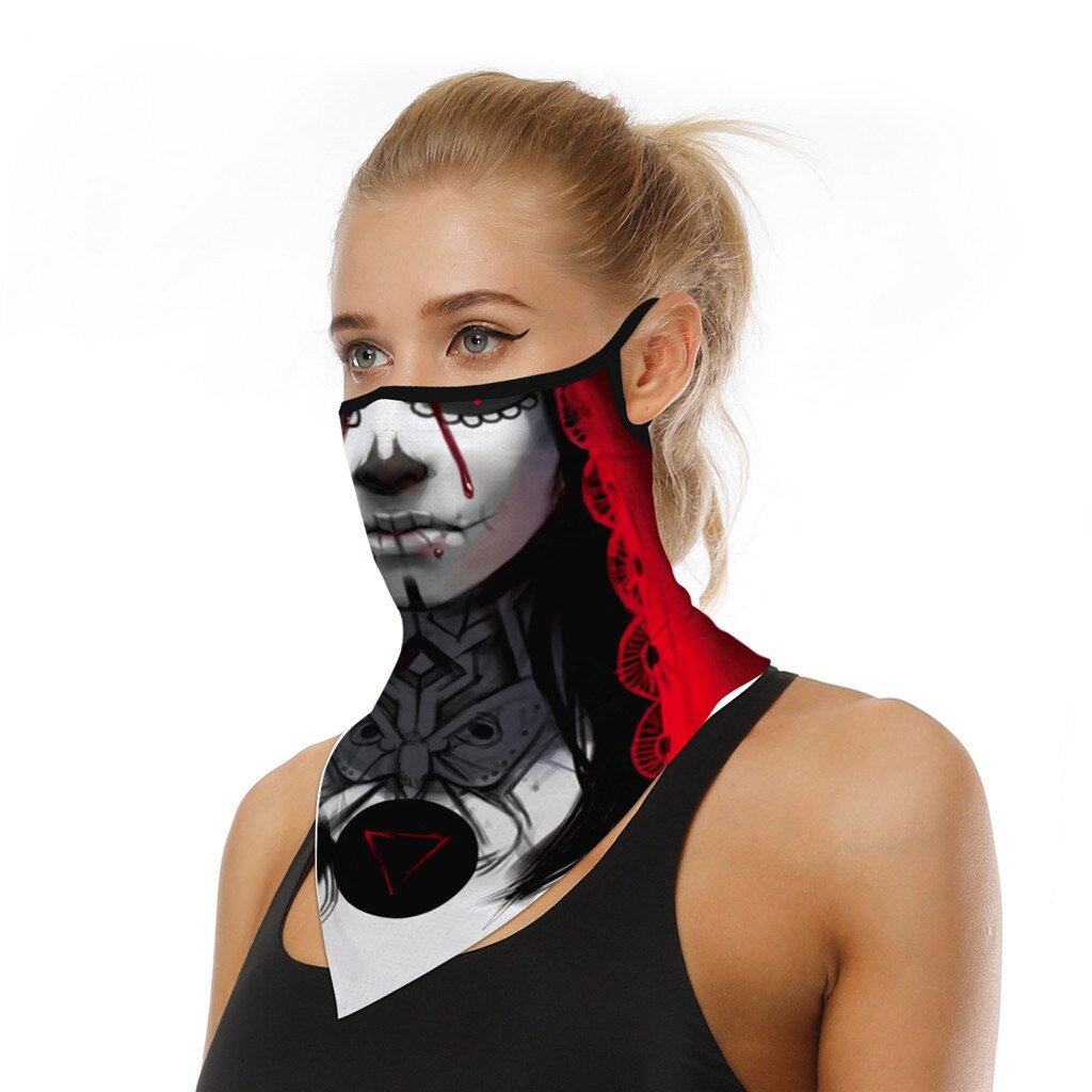 1 piece Outdoor Print Seamless Ear Mask Sports Scarf Neck Tube Face Riding Mask Scarf Activities Multi Function Bandanas: B
