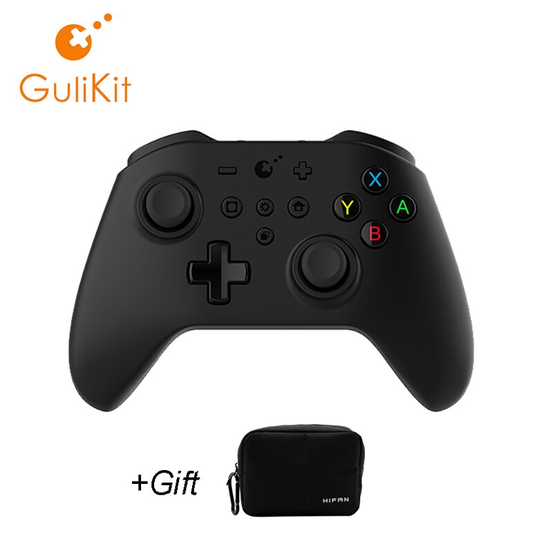 Gulikit NS08 Draadloze Bluetooth Gamepad Of Kingkong Game Controller Voor Nintendo Switch / Android/Windows/Schakelaar Oled: Black with Bag