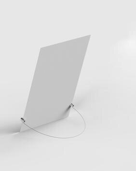 Lente frameloze kaartlijst in scandinavische minimalistische labelhouder bureaubordclip bruiloft naamkaarthouder foto memo notitie pin: Dubbele clip 5 stuks