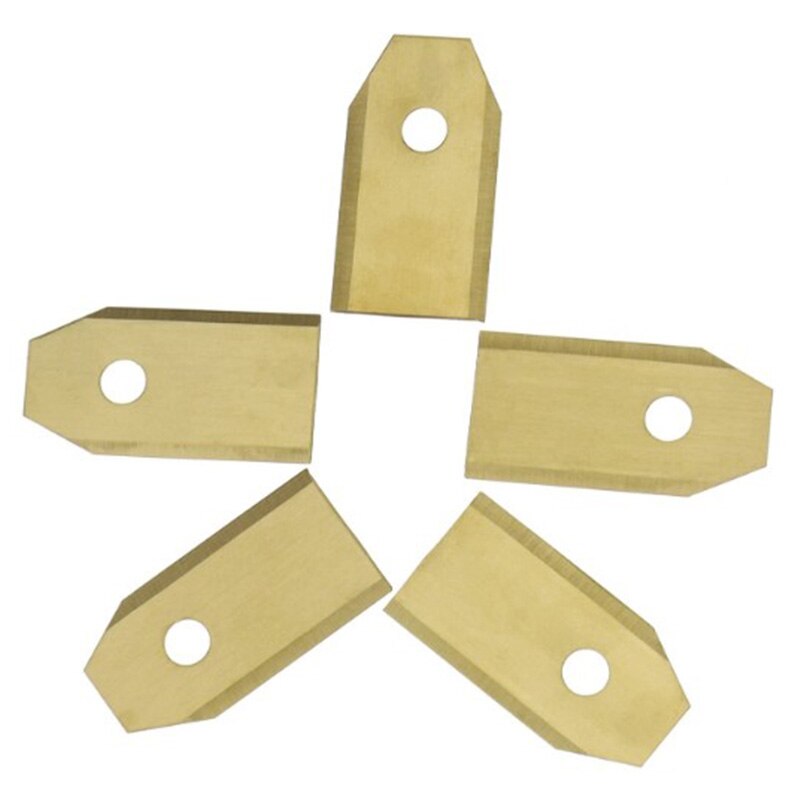 HLZS-0.75MM Titanium Coated Stainless Steel Lawn Mower Blade Replacement + Screw Parts for Husqvarna Automower 100Pcs