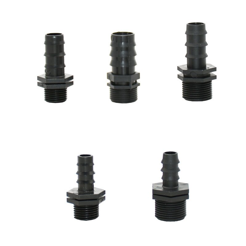 Male 1/2 3/4 to 16mm 20mm 25mm Garden Hose Water Connector Tap to 1/2 3/4 Hose Tap Fittings 3pcs