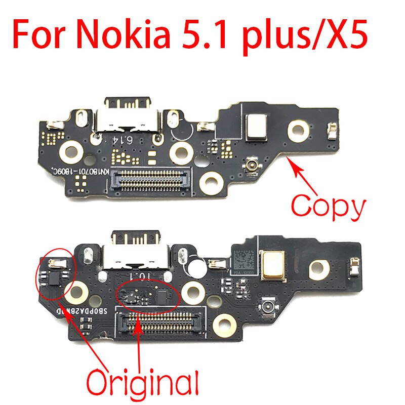Type-C USB Charging Port For Nokia 6 7 plus 5.1 6.1 7.1 8.1 Plus X5 X6 X7 5.3 3.2 Dock Connector Flex Cable Board Ribbon