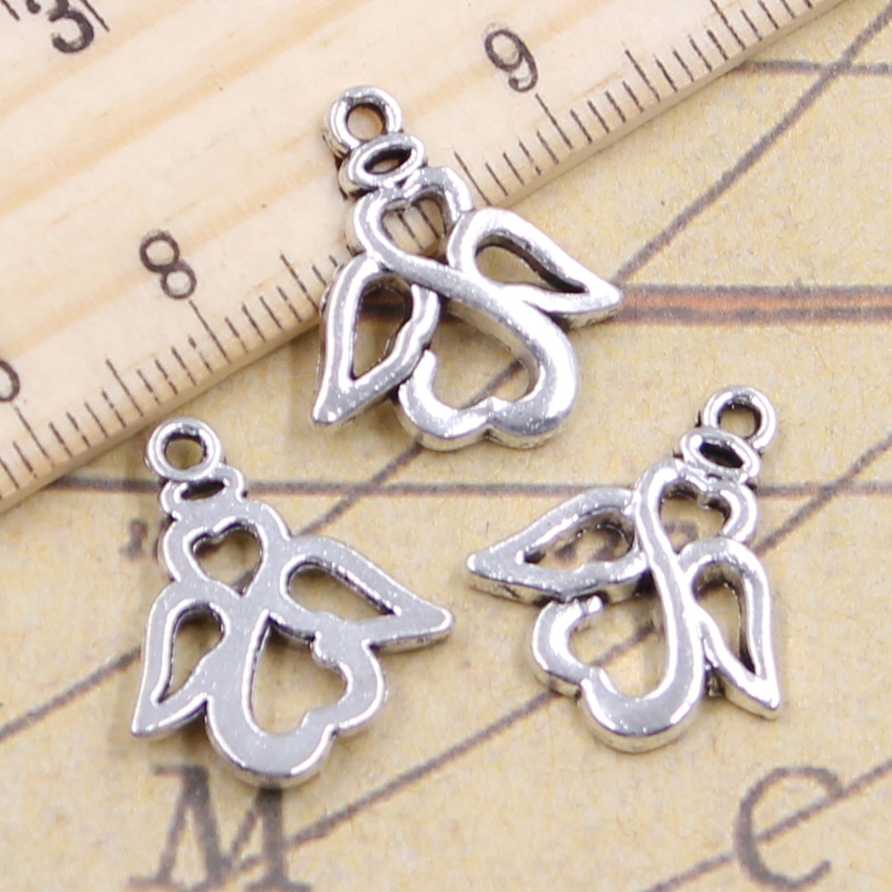 20 stücke Charme Schöne Engel 19x17mm Tibetischen Silber Farbe Anhänger Antiken Schmuck, Die DIY Handgemachten Handwerk Anhänger