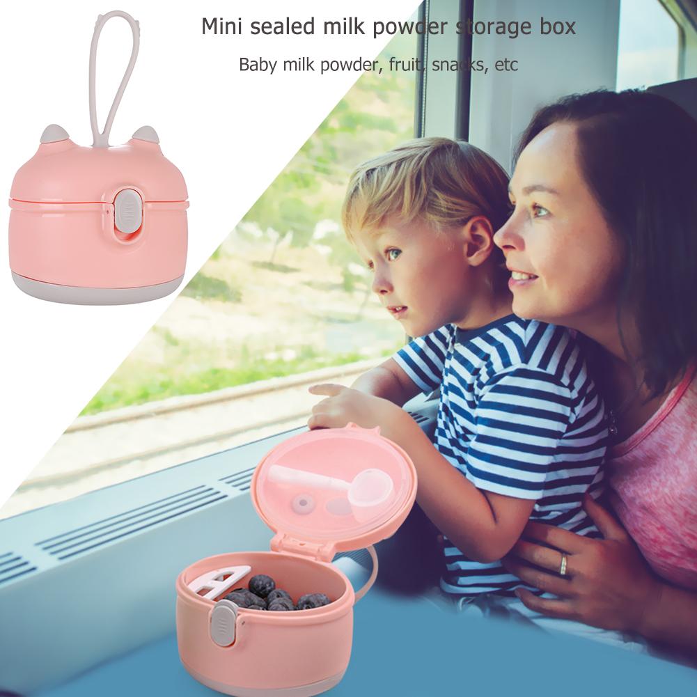 Babyvoeding bewaardoos met lepel, siliconen afsluitring, draagbare doos voor babymelkpoeder, snacks, voedingsaccessoires