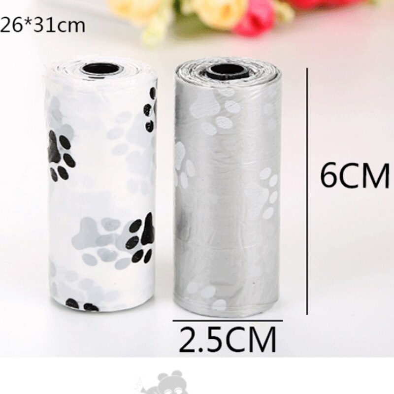 Suministros de limpieza para mascotas, bolsas de basura impresas para recoger heces, suministros para mascotas, 3 rollos, 45 unidades