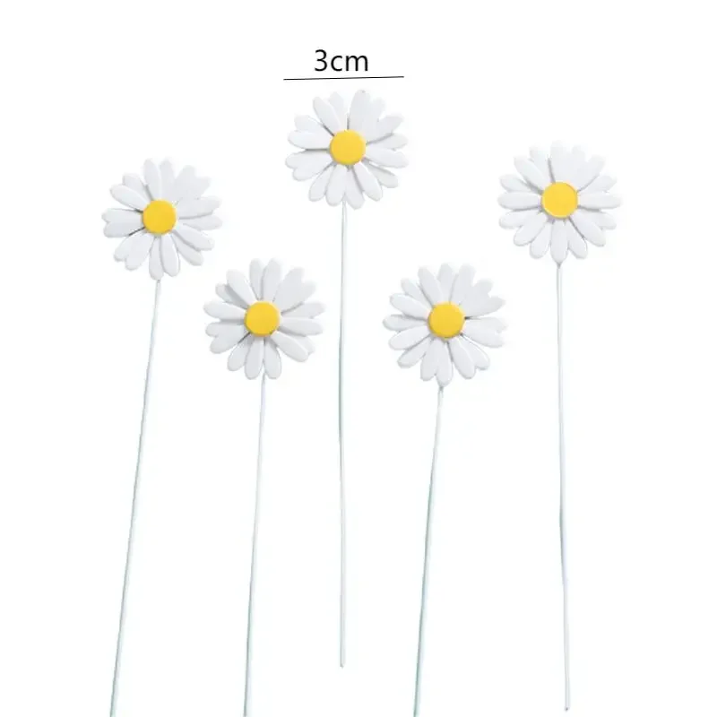 1/5 stk. kagetopper marguerit blomst sløjfe kageplugin cupcake dessertdekoration bagetilbehør fødselsdag babyshower festdekoration: Grå