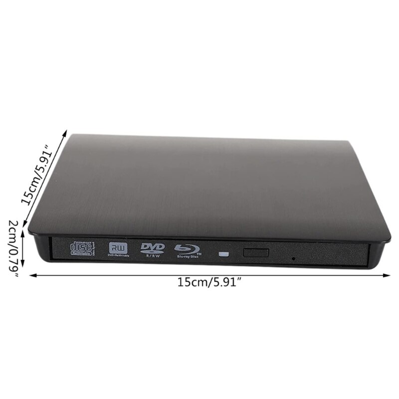 Externe Cd Dvd Drive Usb 3.0 Premium Portable Usb Cd Rom Dvd +/-Rw Optische Drive Speler Reader schrijver Brander