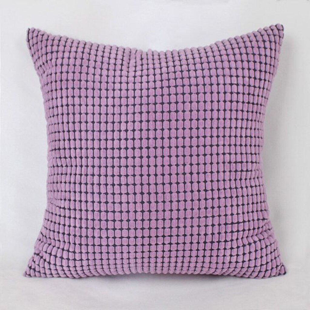 Almohadón decorativo liso y suave de pana de 1 Uds., conjunto de fundas de almohada, funda de cojín para sofá, dormitorio, coche de 24x24 pulgadas 60x60 cm: Purple
