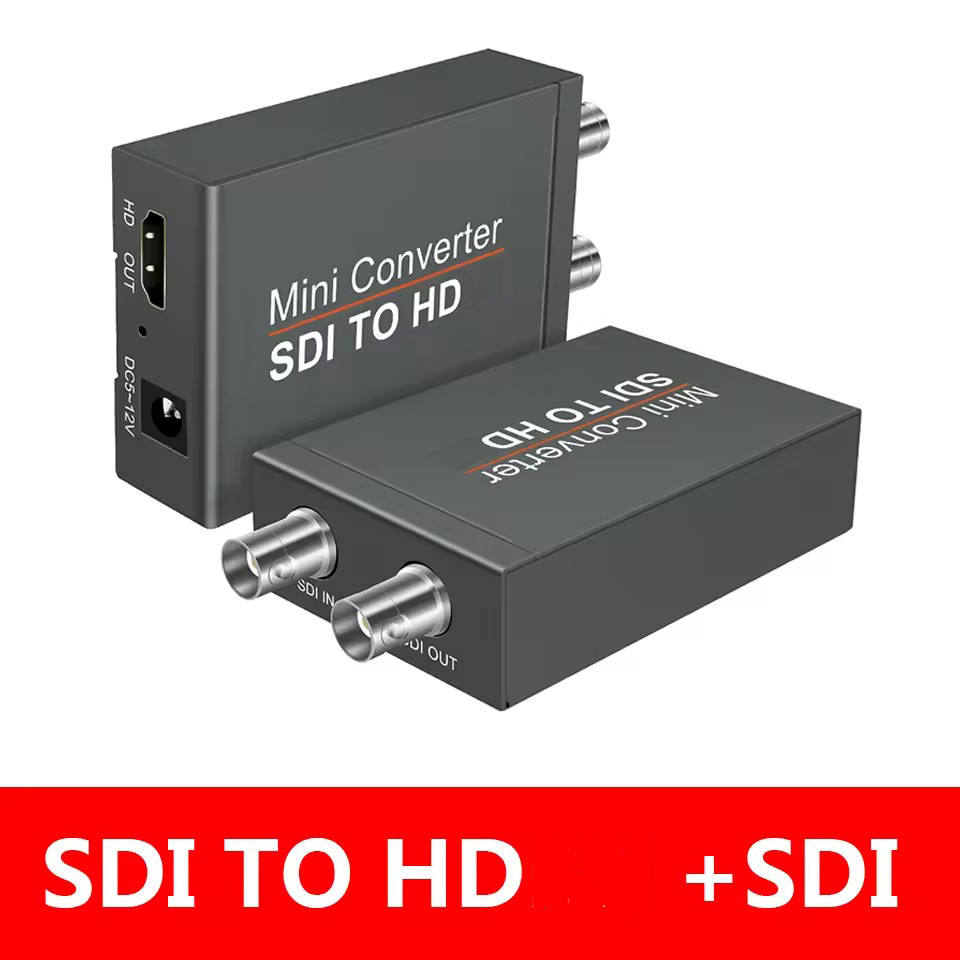 Convertidor de vídeo HD 3G, convertidor adaptador SDI a HDMI compatible con SDI con detección de formato automático de Audio para cámara con CABLE CC
