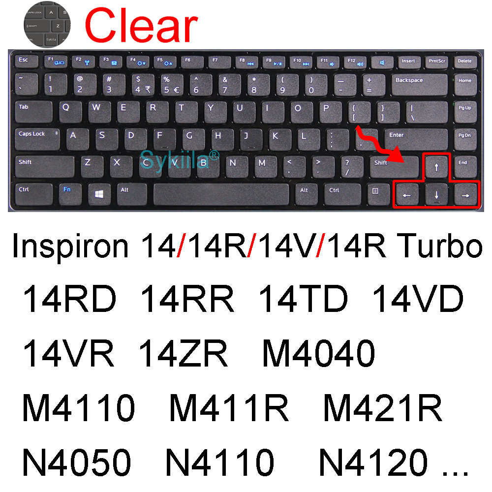 Housse de protection pour clavier Dell Inspiron 13, 14, 5482, 5485, 5488, 5491, 7368, 7372, 7373, 7375, 7378, 7380, 7386, 7466: Color 2009-2013