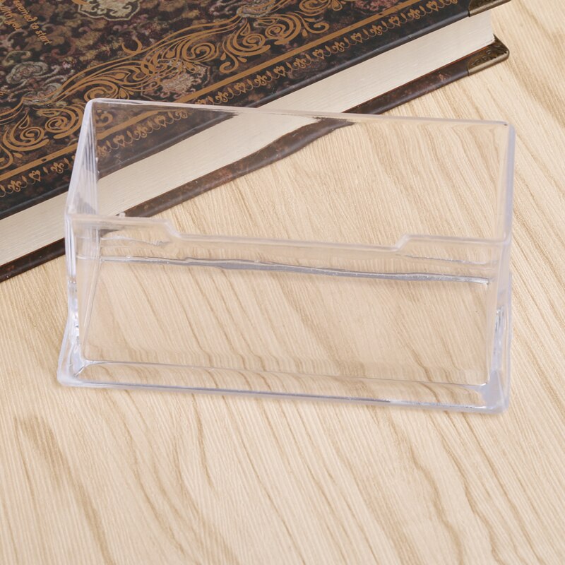 Clear Business Card Holder Acrylic Plastic Display Stand Rack Desktop Office M5TB