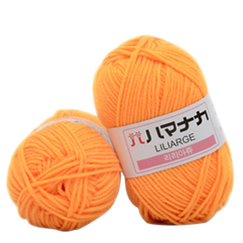27Colors Warm DIY Milk Cotton Wool Baby Kids Wool For Knitting Children Hand Knitted Soft Knit Blanket Crochet Yarn: B-1
