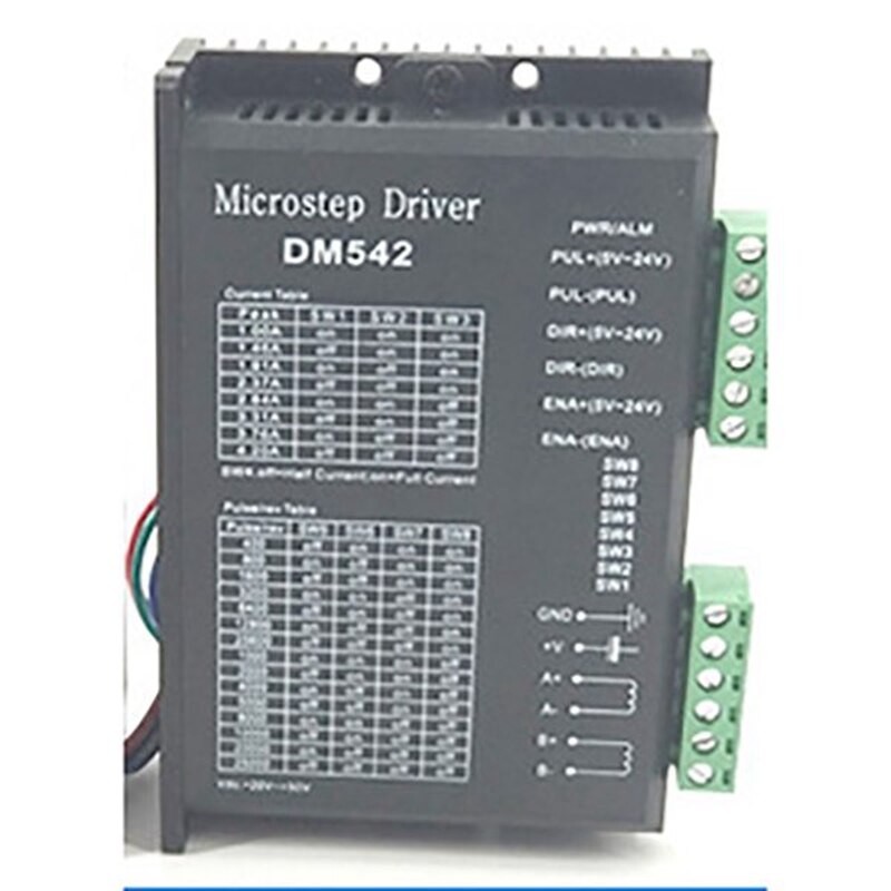 2Pcs DM542 Stepper Motor Controller 2 Phase Digital Stepper Motor Driver for 57 Series Motor