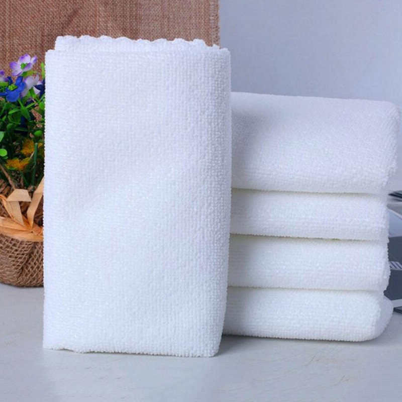 5 stks Grote Maat 30*70 cm Wit Keuken Schoonmaakdoekje Microfiber Handdoek Wassen Schotel Car Care Clean schuursponsje Huishouden