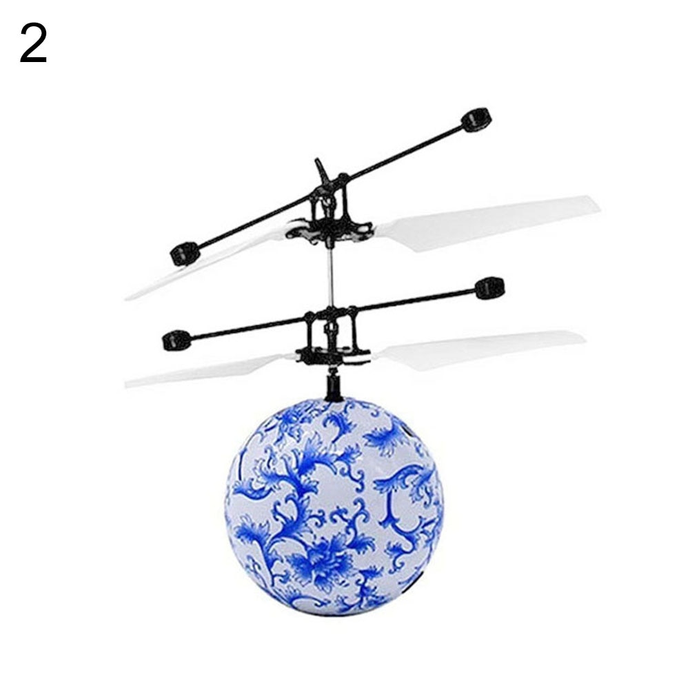 Mini helikopter fly flyvende bold flyvende legetøj sjovt led belysning hindringssensor flyvende bold drone helikopter legetøj til børn: 2