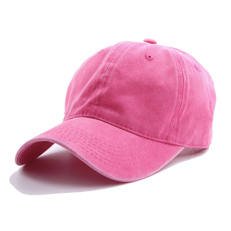 Washed Cotton Pure Color Light Board Women Men Baseball Cap Multi-Color Optional Bone Cap Adjustable Outdoor Hip-Hop Hat: peach