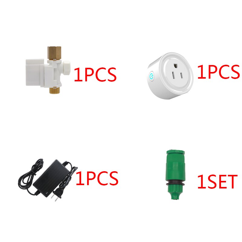 4PCS WIFI Timer Switch Water Valve Intelligent Automatic Watering Set Irrigation Automatic Play Timer Quantitative Controller: WIFI set   2